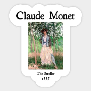 The stroller by Claude Monet Sticker